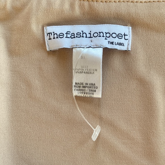 Nude A-Line Dress, 95% Polyester, 5% Spandex - Picture 9 of 9